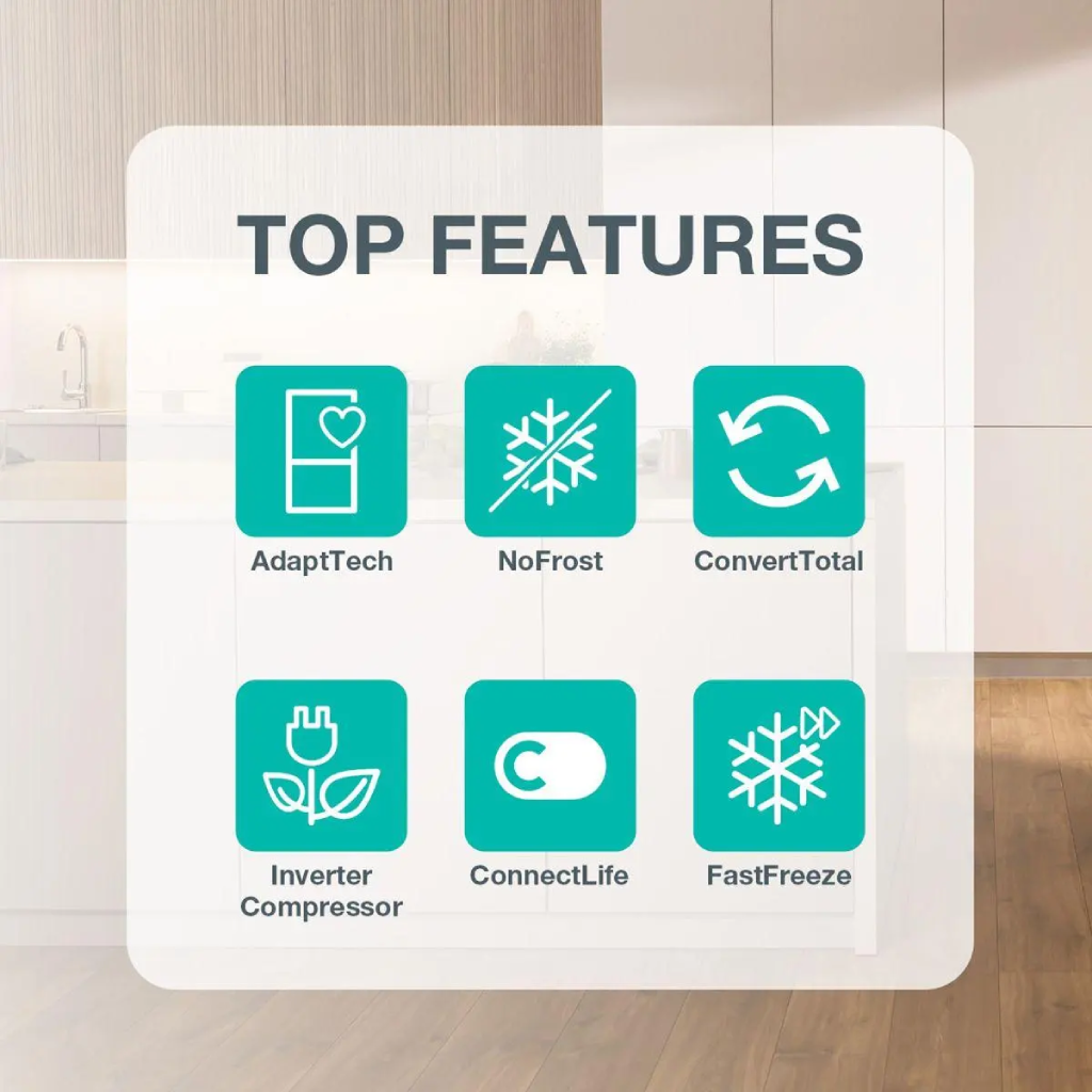 ديب فريزر بلت إن جورينيا (Gorenje) 235 لتر نوفروست بموتور إنفرتر وتقنية AdaptTech ومفصلات Door to Door – موديل FNCI517E62WF