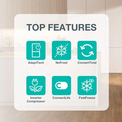 ديب فريزر بلت إن جورينيا (Gorenje) 235 لتر نوفروست بموتور إنفرتر وتقنية AdaptTech ومفصلات Door to Door – موديل FNCI517E62WF
