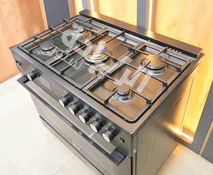 بوتاجاز غاز فري ستاند 90 سم من بيورتي - أسود – 5 شعلات – سعة 120 لتر – أمان كامل – موديل - FRGG9050 BL