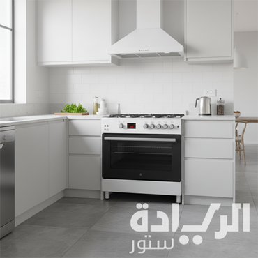 بوتاجاز غاز فري ستاند 90 سم من بيورتي - فضي – 5 شعلات – سعة 120 لتر – أمان كامل – موديل - FRGG9050