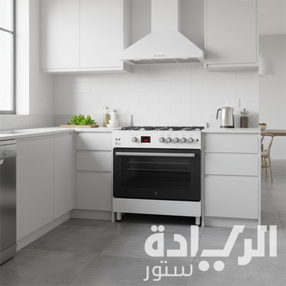 بوتاجاز غاز فري ستاند 90 سم من بيورتي - فضي – 5 شعلات – سعة 120 لتر – أمان كامل – موديل - FRGG9050