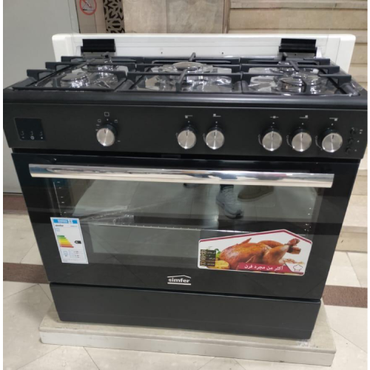 بوتاجاز سيمفر 5 شعلات ساباف 60×90 أسود - فرن وشواية مع إشعال ذاتي وثرموستات - موديل - FS9060BLGI-03