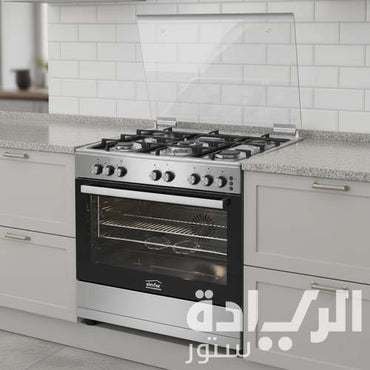 بوتاجاز سيمفر غاز استانلس 5 شعلات 60×90 سم مع إشعال ذاتي ونظام أمان كامل - FS9060SGI-01