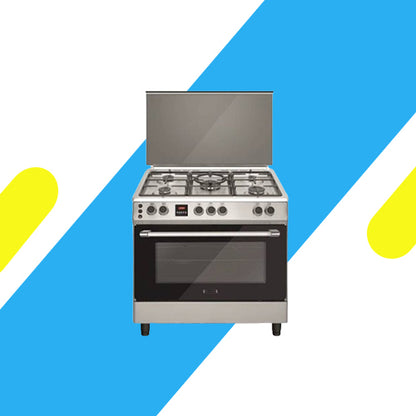 بوتاجاز إيكوماتيك غاز – 90 سم – 5 شعلات – شواية متكاملة – مروحة توزيع حراري – إشعال إلكتروني – موديل – FS9204DC