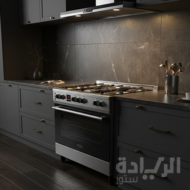 بوتاجاز إيكوماتيك غاز – 90 سم – 5 شعلات – شواية متكاملة – مروحة توزيع حراري – إشعال إلكتروني – موديل – FS9204DC