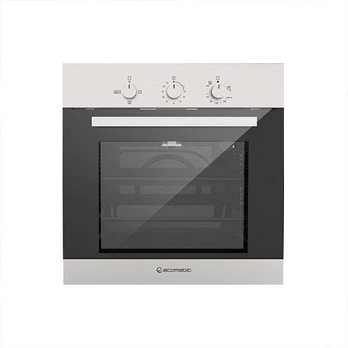 فرن بلت إن إيكوماتيك غاز 60 سم بشواية كهرباء – ستانلس ستيل – مروحة توزيع – سعة 67 لتر - موديل - G6405T