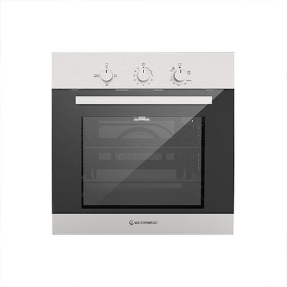 فرن بلت إن إيكوماتيك غاز 60 سم بشواية كهرباء – ستانلس ستيل – مروحة توزيع – سعة 67 لتر - موديل - G6405T