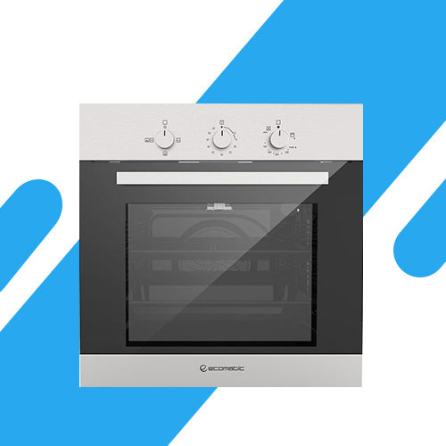 فرن بلت إن إيكوماتيك غاز 60 سم بشواية كهرباء – ستانلس ستيل – مروحة توزيع – سعة 67 لتر - موديل - G6405T