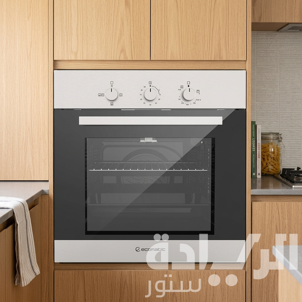 Ecomatic Built-in Gas Oven, 60 cm, with Electric Grill – Stainless Steel – Convection Fan – 67 Liter Capacity - Model - G6405T