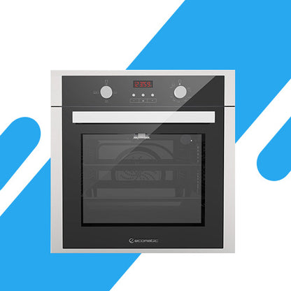 فرن بلت إن إيكوماتيك غاز بشواية غاز 60 سم - كريستال أسود بفريم ستانلس - موديل - G6434TDX