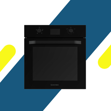 فرن بلت إن إيكوماتيك غاز 60 سم كريستال أسود بالمروحة وشواية غاز - ديجيتال تاتش - أمان كامل - سعة 67 لتر - موديل - G6504GTDX