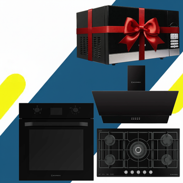 عرض حصري (فرن إيكوماتيك G6504GTDX + مسطح إيكوماتيك S997XLC + شفاط إيكوماتيك H9307MRB) + ميكروويف جالانز بشواية D90D25AP-H7 (BLACK) "هدية" 🎁