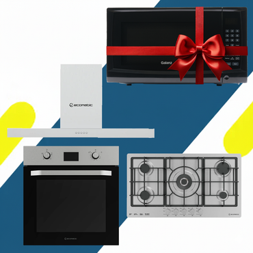 عرض حصري (فرن إيكوماتيك G6504TDX + مسطح إيكوماتيك S993XLC + شفاط إيكوماتيك H9307TB) + ميكروويف جالانز بشواية P70H20AP-ST(BLACK) "هدية" 🎁