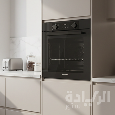 فرن بلت إن غاز إيكوماتيك 60 سم – Double-Tone Black – سعة 83 لتر – FRYART – مروحة كونفكشن – Soft Close - G6604PROBG