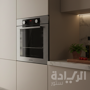 فرن بلت إن غاز إيكوماتيك 60 سم – رمادي كريستال – 83 لتر – شواية غاز – FRYART – مروحة كونفكشن – Soft Close - G6604PROGR