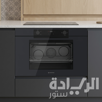 Ecomatic 90cm Built-in Gas Oven, Black Crystal – G9604PROBG – XXL 120L Digital, with Gas Grill