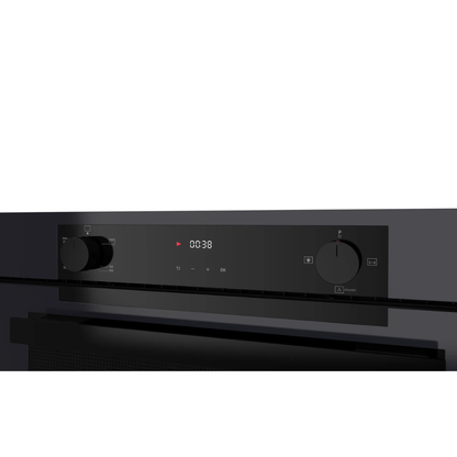 فرن غاز بلت إن إيكوماتيك (Ecomatic) 90 سم كريستال أسود – G9604PROBG – سعة XXL 120 لتر ديجيتال بشواية غاز