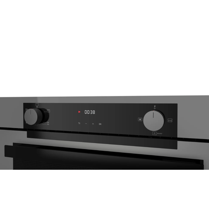 فرن غاز بلت إن إيكوماتيك (Ecomatic) 90 سم كريستال رمادي – G9604PROGR – سعة XXL 120 لتر ديجيتال بالمروحة