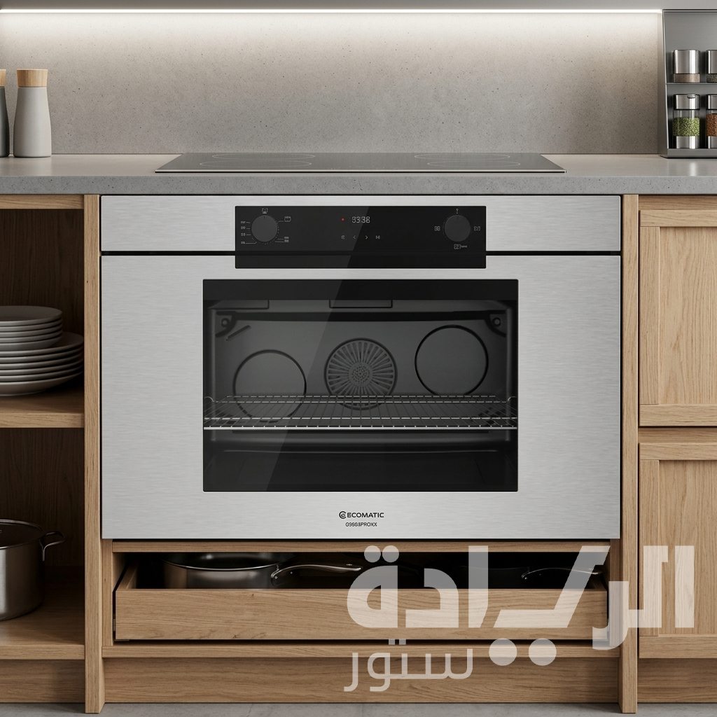 Ecomatic 90 cm Built-in Gas Oven Stainless Steel – G9604PROXX – XXL 120 Liters Digital with Gas Grill