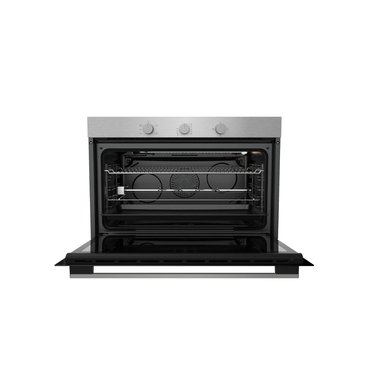 فرن بلت إن إيكوماتيك 90 سم غاز ستانلس مع شواية غاز ومروحة - سعة 120 لتر - إشعال أوتوماتيك - موديل - G9604T