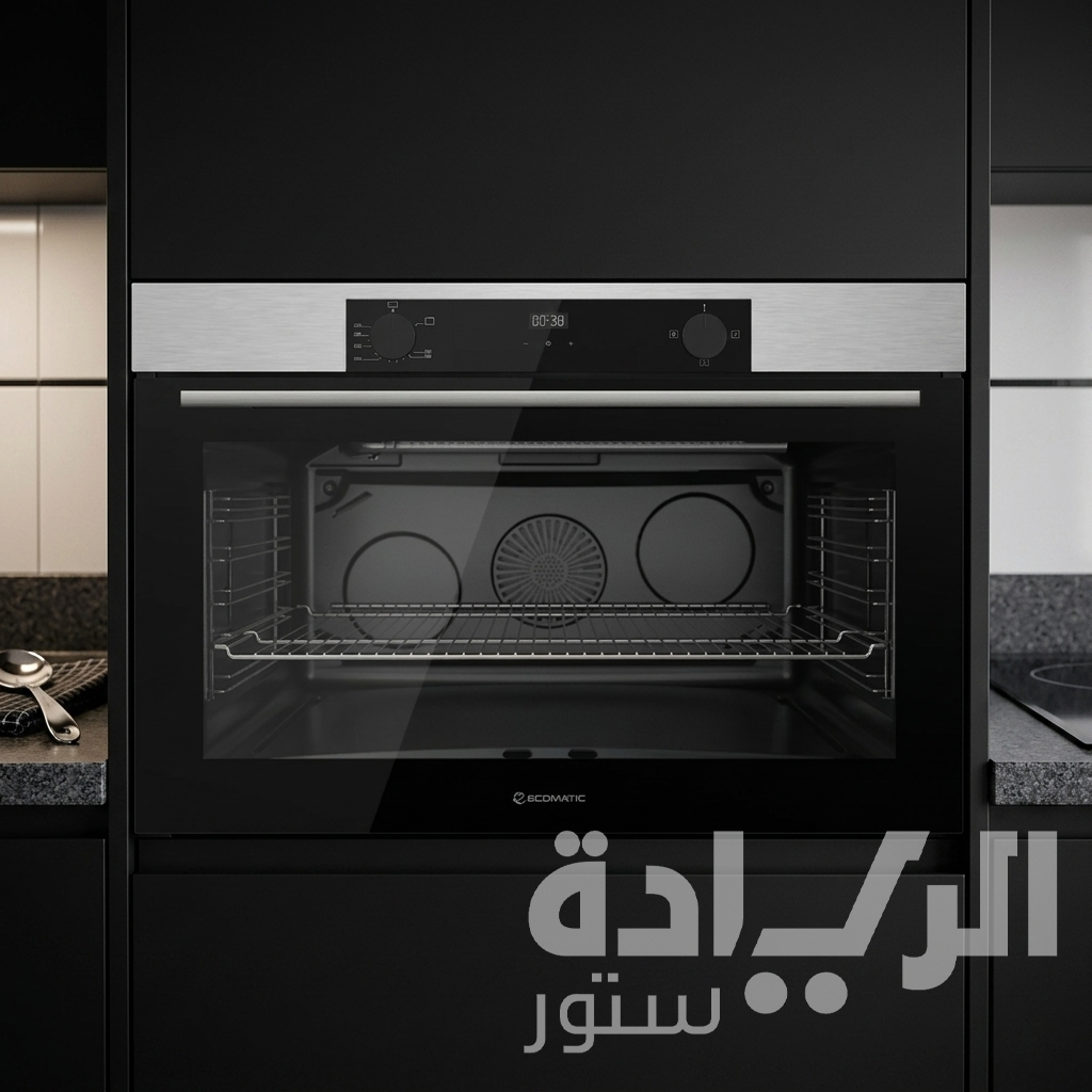 فرن بلت إن إيكوماتيك 90 سم غاز استنلس ديجيتال بالمروحة وشواية غاز - سعة 120 لتر - موديل - G9604TDX