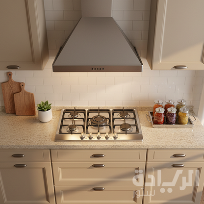 مسطح غاز بلت إن كيتشن لاين 70 سم 5 شعلات ستانلس ستيل هيفي ديوتي – موديل - ZP.GCN5030