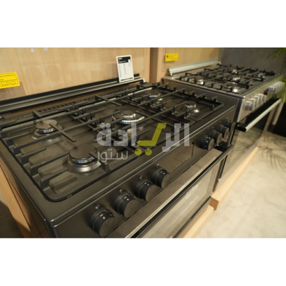 بوتاجاز كامل غاز جورينيا 90 سم غاز - أسود – 5 شعلة – فرن غاز 110 لتر – موديل - GGI9C21B
