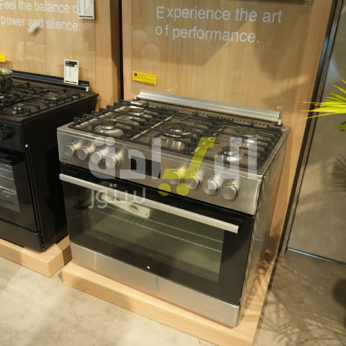 بوتاجاز جورينيا غاز فري ستاند استانلس ستيل 90×60 سم – 5 شعلات – مروحة – موديل – GGI9C20X