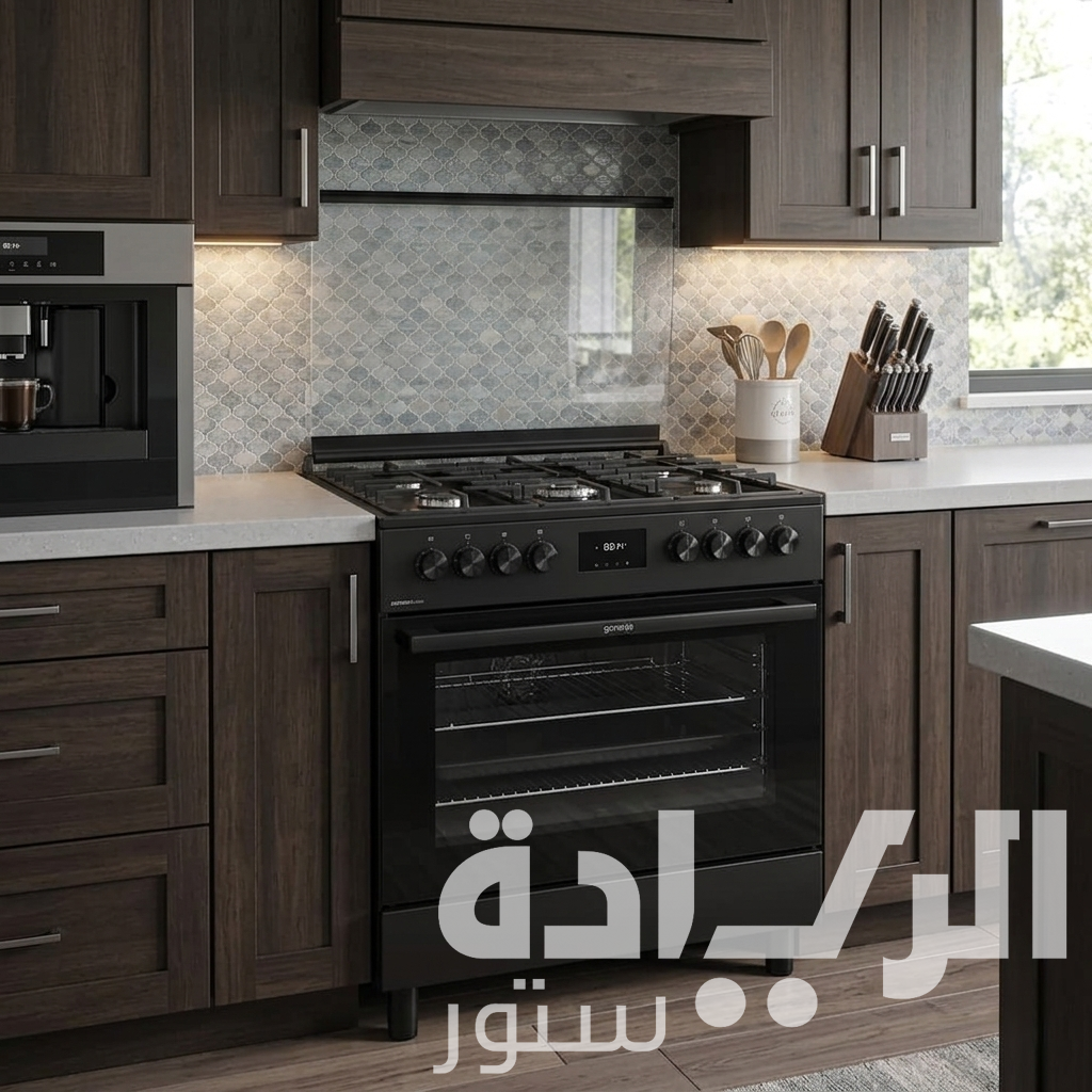 بوتاجاز كامل غاز جورينيا 90 سم - أسود – 5 شعلة – فرن غاز 110 لتر – موديل - GGI9C21B