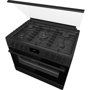 بوتاجاز كامل غاز جورينيا 90 سم غاز - أسود – 5 شعلة – فرن غاز 110 لتر – موديل - GGI9C21B