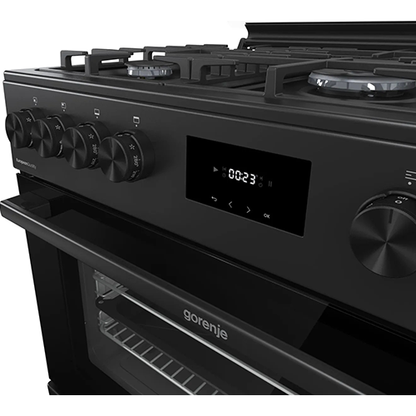 بوتاجاز كامل غاز جورينيا 90 سم غاز - أسود – 5 شعلة – فرن غاز 110 لتر – موديل - GGI9C21B