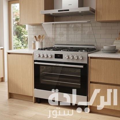 بوتاجاز كامل غاز جورينيا 90 سم غاز - فضي – 5 شعلة – فرن غاز 110 لتر – موديل - GGI9C21X