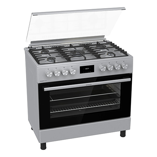 بوتاجاز كامل غاز جورينيا 90 سم غاز - فضي – 5 شعلة – فرن غاز 110 لتر – موديل - GGI9C21X