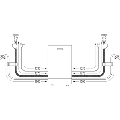غسالة أطباق جورينيا – سعة 16 فرد، كفاءة A++، نظام AquaStop - GS643D60X