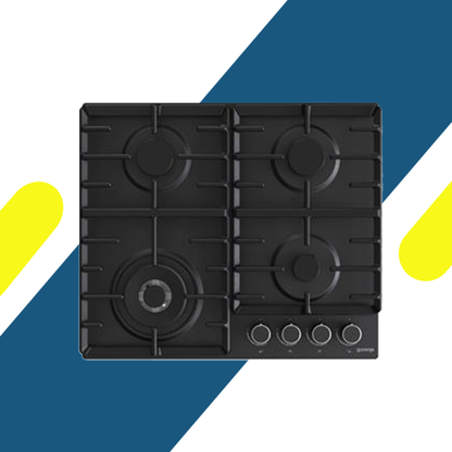 بوتاجاز بلت إن غاز جورينيا 60 سم – 4 شعلات – زجاج أسود أنيق – موديل – GW642AB