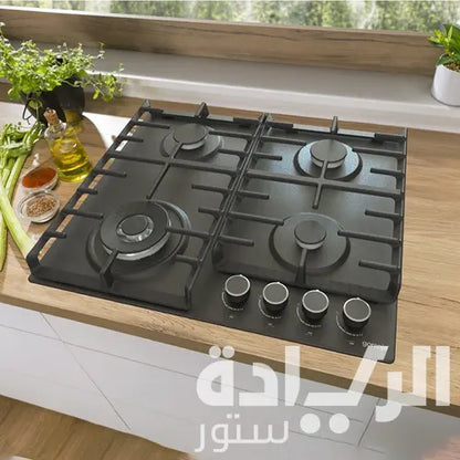 بوتاجاز بلت إن غاز جورينيا 60 سم – 4 شعلات – زجاج أسود أنيق – موديل – GW642AB