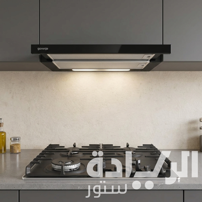 جورينيا مسطح غاز بلت إن – 60 سم – 4 شعلات – أسود أنيق – إشعال ذاتي وأمان كامل – موديل – GW642B