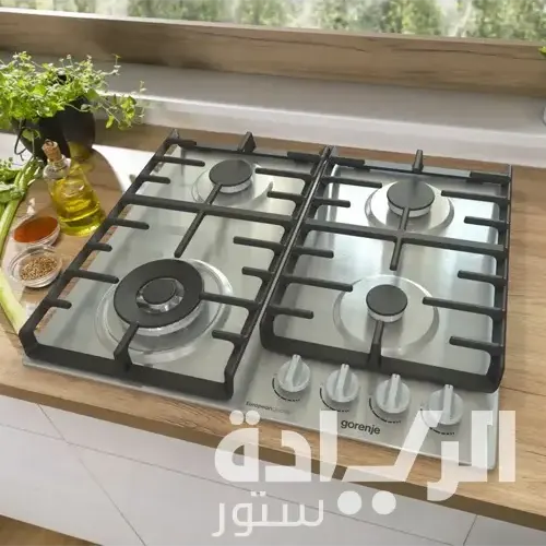 جورينيا مسطح غاز بلت إن 60 سم – 4 شعلات، حوامل زهر، ستانلس ستيل – موديل – GW642X