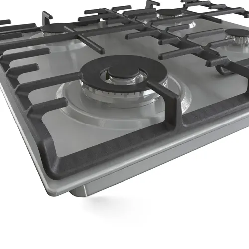 جورينيا مسطح غاز بلت إن 60 سم – 4 شعلات، حوامل زهر، ستانلس ستيل – موديل – GW642X