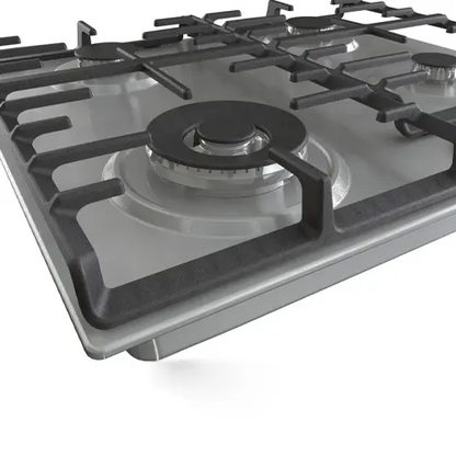 جورينيا مسطح غاز بلت إن 60 سم – 4 شعلات، حوامل زهر، ستانلس ستيل – موديل – GW642X