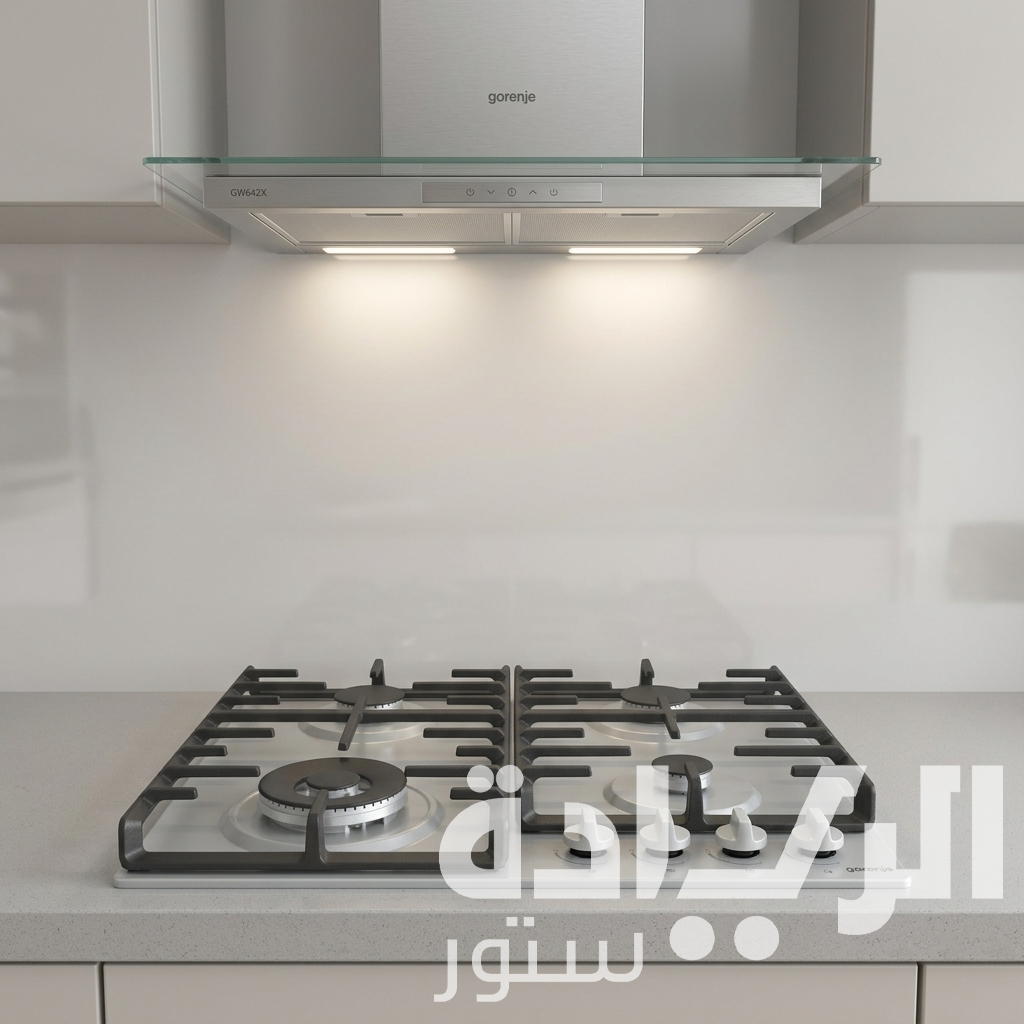 جورينيا مسطح غاز بلت إن 60 سم – 4 شعلات، حوامل زهر، ستانلس ستيل – موديل – GW642X
