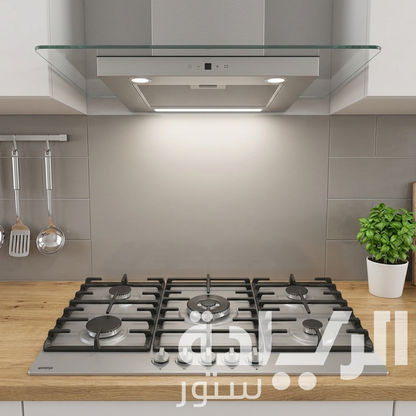 مسطح بلت إن غاز جورينيا استانلس ستيل 90 سم – إشعال ذاتي – سطح سهل التنظيف – موديل – GW9C51X