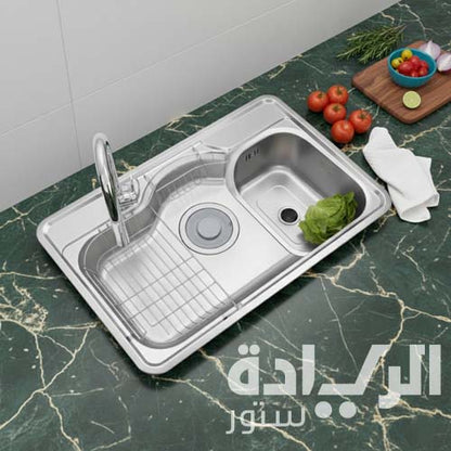 حوض مطبخ استانليس ماركة بيورتي الكوري مقاس 85*51 - سم - موديل - Golden850