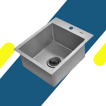 حوض مطبخ هانز ستانلس ستيل 304 – مقاس 39×48×20 سم – موديل H-39-48