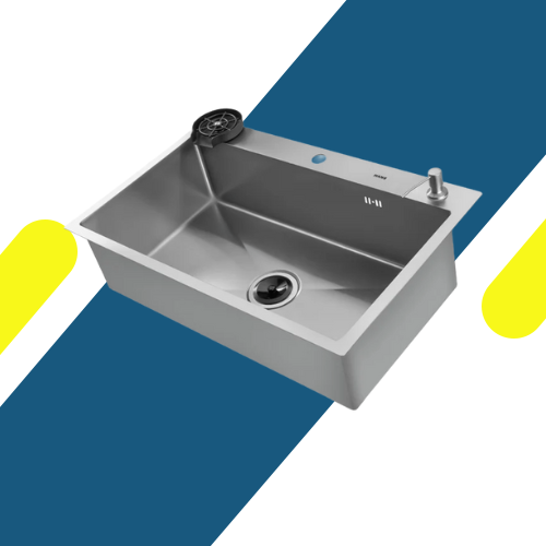 حوض مطبخ هانز ستانلس ستيل 304 – مقاس 77×48×20 سم – موديل H-77-48