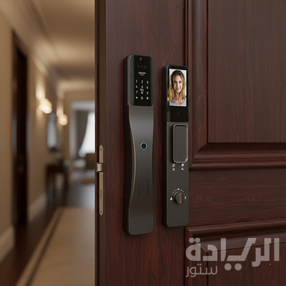 قفل باب ذكي هانز بالتعرف على الوجه – فتح بالبصمة، البطاقة، وكلمة المرور – خامة ألومنيوم قوية – موديل – H30