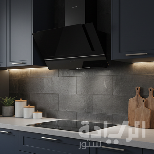 شفاط مطبخ ديكوري إيكوماتيك بقوة شفط 650 م³/ساعة 60 سم، كريستال أسود مائل، 3 سرعات - موديل - H6106ZTS