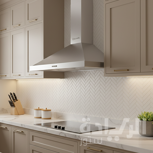 شفاط مطبخ إيكوماتيك هرمي 60 سم قوة شفط 1000 م³/ساعة – فضي ستانلس ستيل تركي - موديل - H610B