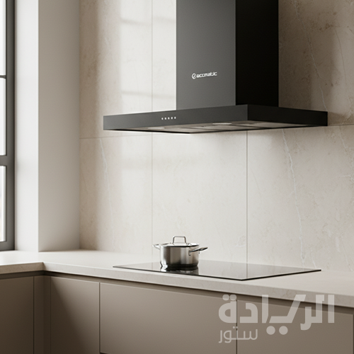 شفاط مطبخ حرف T إيكوماتيك 60 سم أسود – 3 سرعات – قوة شفط 1000 م³/س – موديل - H610TBKB