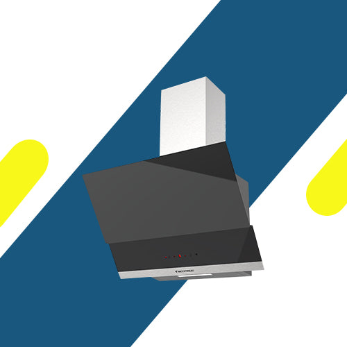 شفاط مطبخ إيكوماتيك 60 سم بزاوية مائلة – كريستال أسود – قوة شفط 1000 م³/ساعة – H6110MRTX